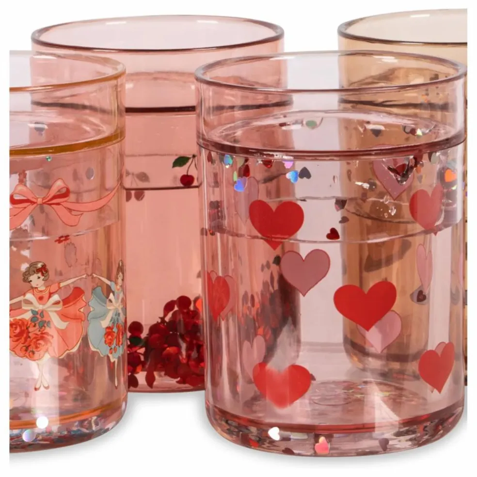 Gobelets glitter - Set de 4 | Rose