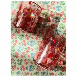 Gobelets glitter Fragola - Set de 2 | Rouge