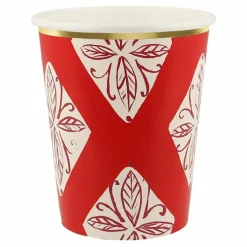 Gobelets Noël motifs Block Print - set de 8