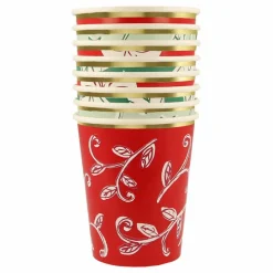 Gobelets Noël motifs Block Print - set de 8