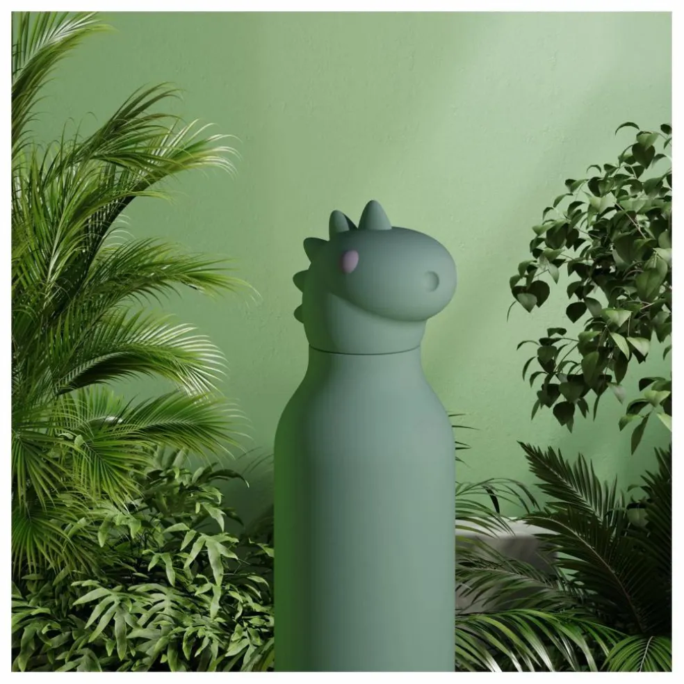 Gourde en inox Dinosaure | Vert
