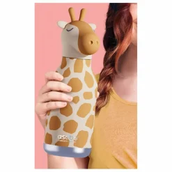 Gourde en inox Girafe | Orange