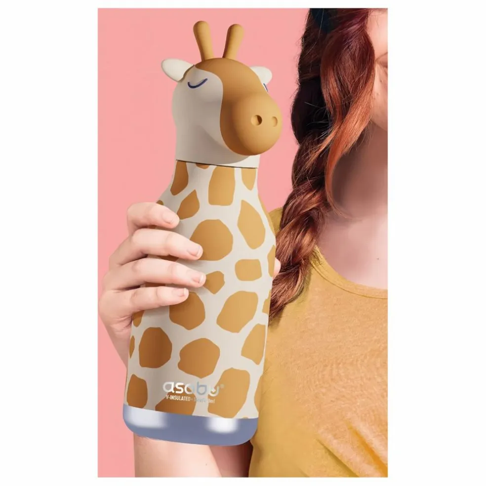 Gourde en inox Girafe | Orange