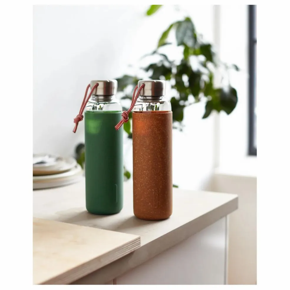 Gourde en verre borosilicate- 600 ml | Olive