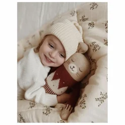 Grand doudou lapin pull jacquard | Sienne
