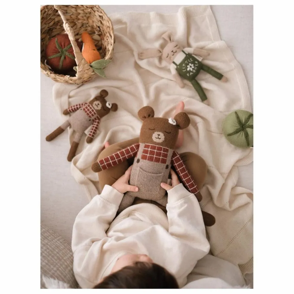 Grand doudou Ourson salopette | Sienne