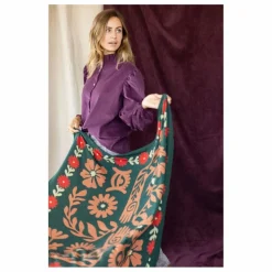 Grand foulard Latika | Vert forêt