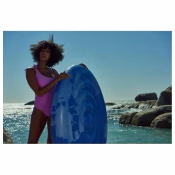 Grand matelas gonflable rond Goa | Bleu