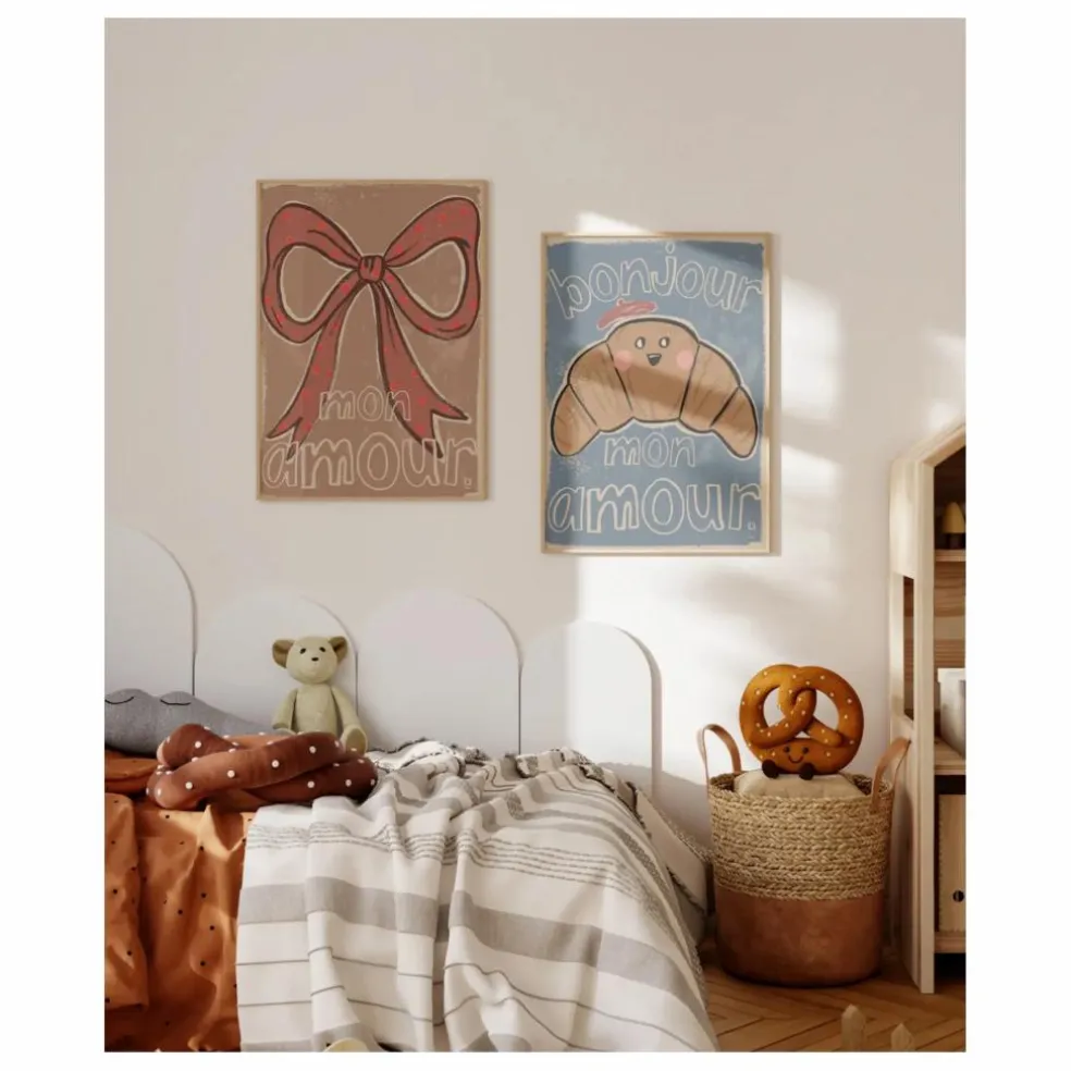 Grande affiche Croissant | Bleu