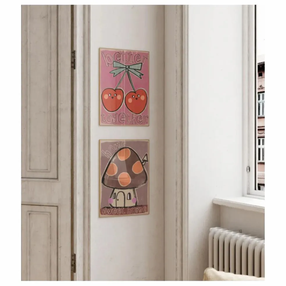 Grande affiche Mushroom | Brun