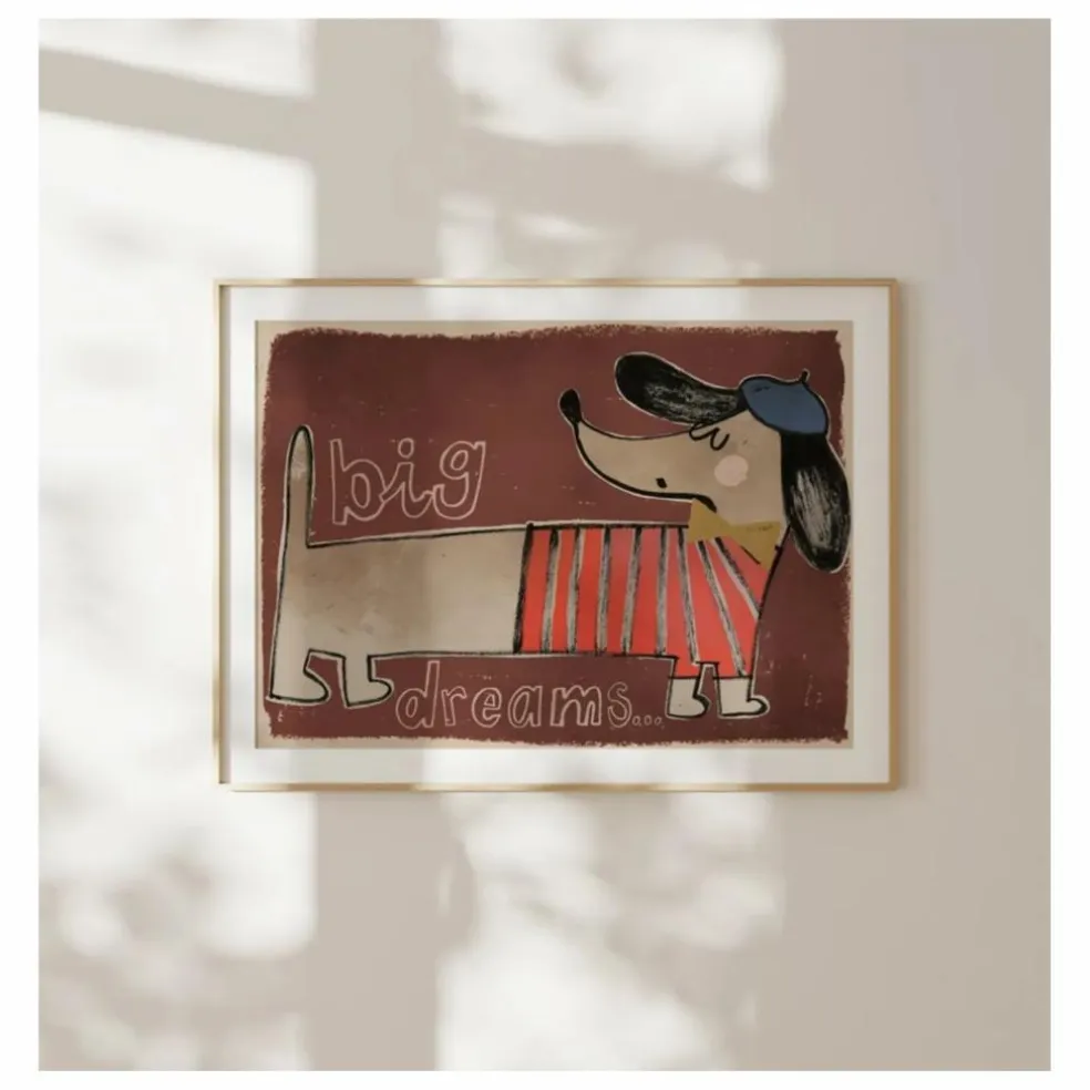 Grande affiche Teckel | Marron