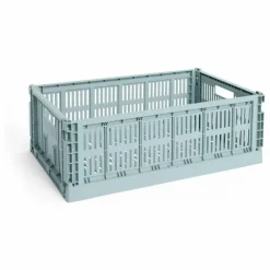 Grande cagette pliable Crate | Bleu