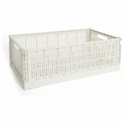 Grande cagette pliable Crate | Blanc