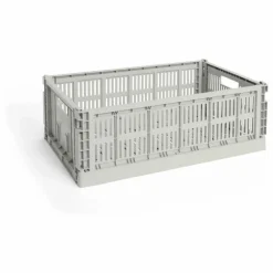 Grande cagette pliable Crate | Gris
