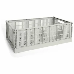 Grande cagette pliable Crate | Gris