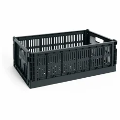 Grande cagette pliable Crate | Charbon