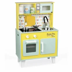 Grande cuisine équipée en bois Happy day | Jaune