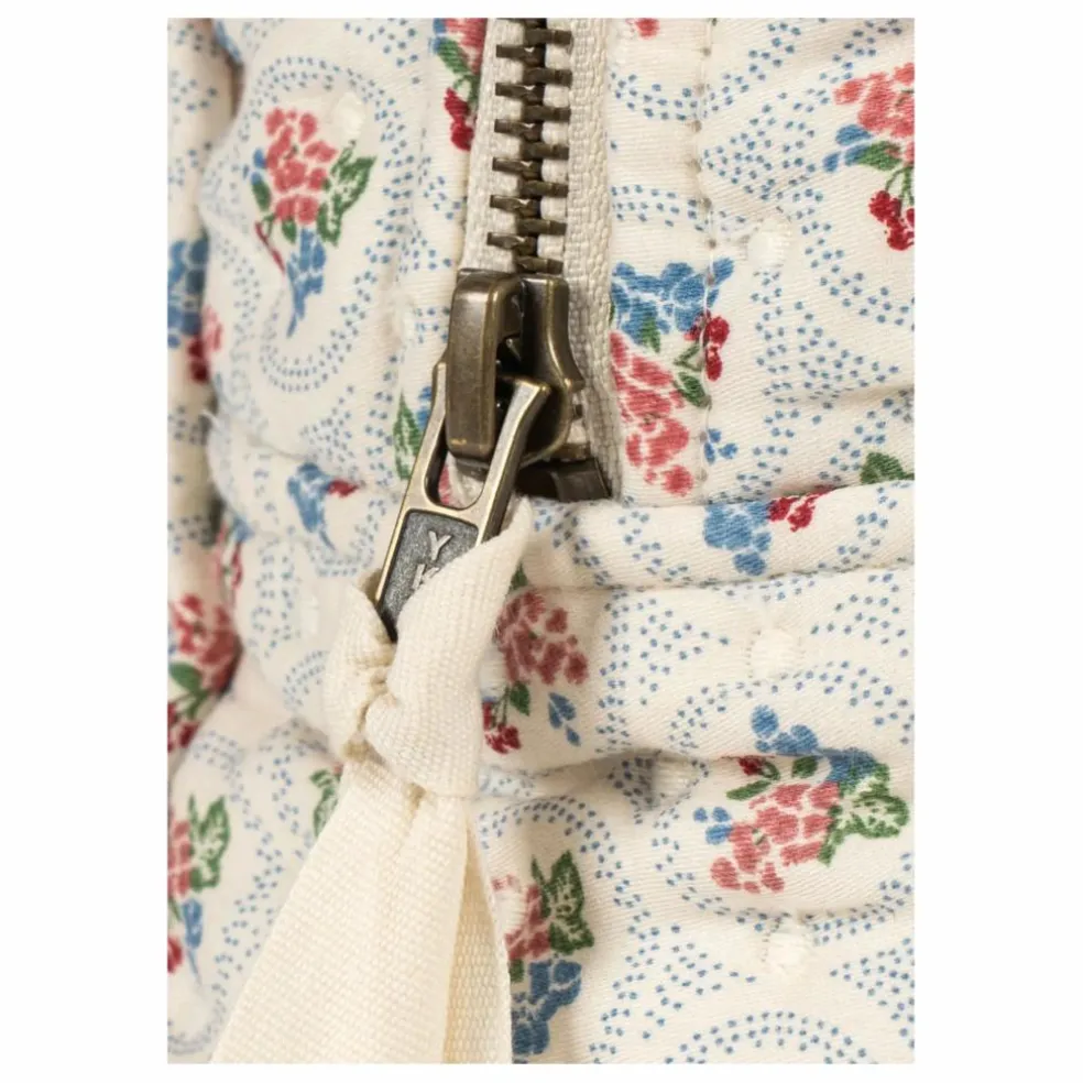 Grande trousse de toilette en coton bio Verone Blues | Blanc