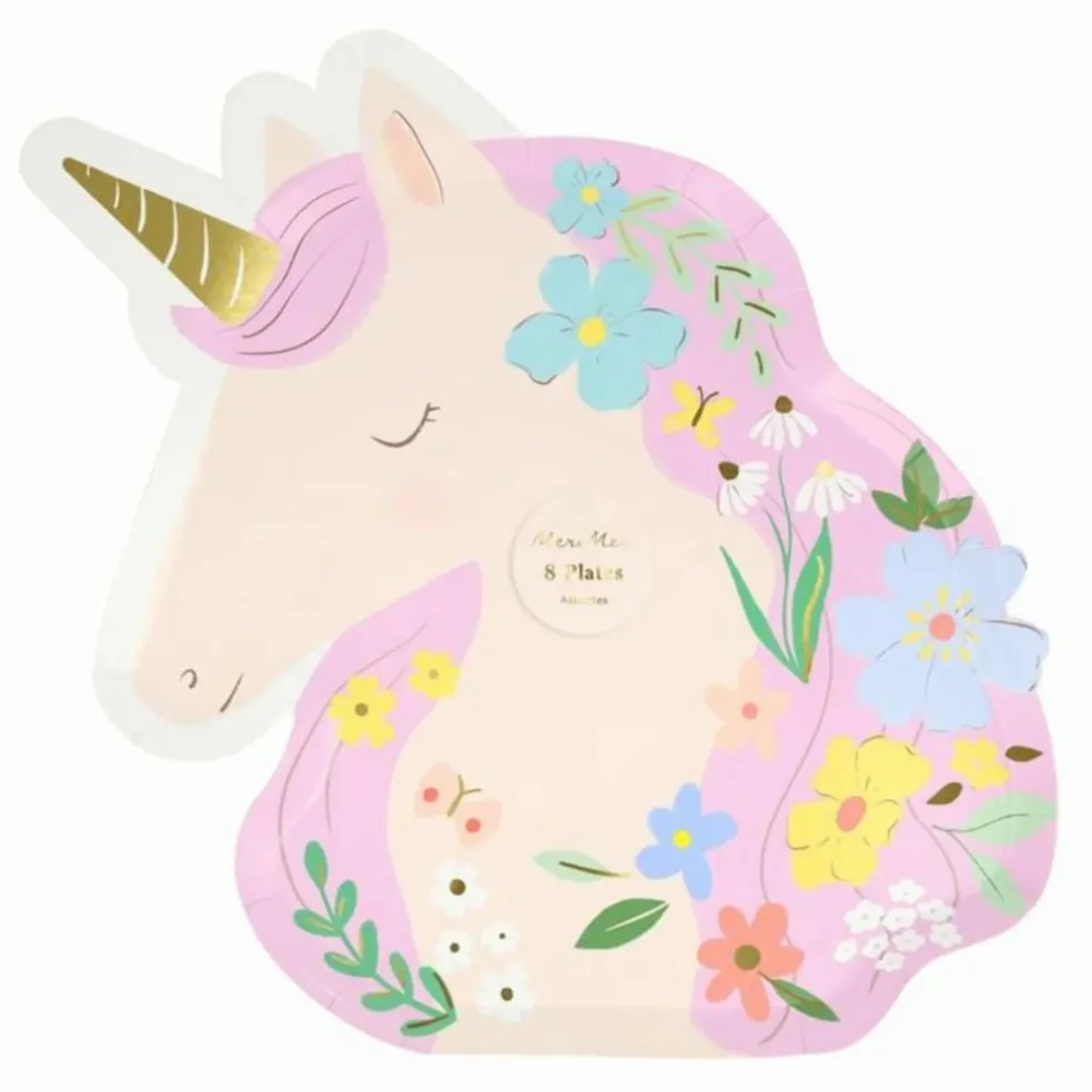 Grandes assiettes Meadow Licornes - Set de 8