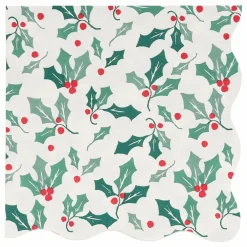 Grandes serviettes Houx - set de 16
