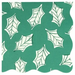 Grandes serviettes Noël motifs Block Print - set de 16
