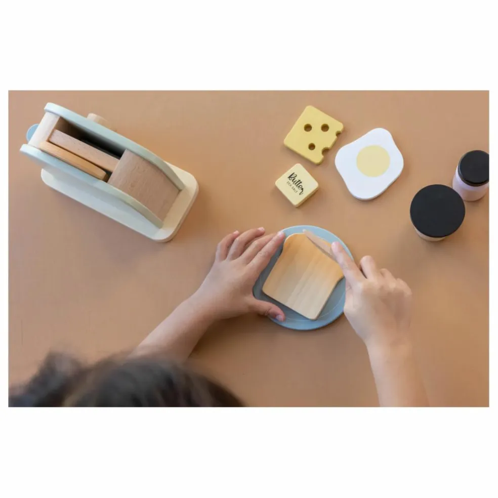 Grille-pain en bois et ses accessoires