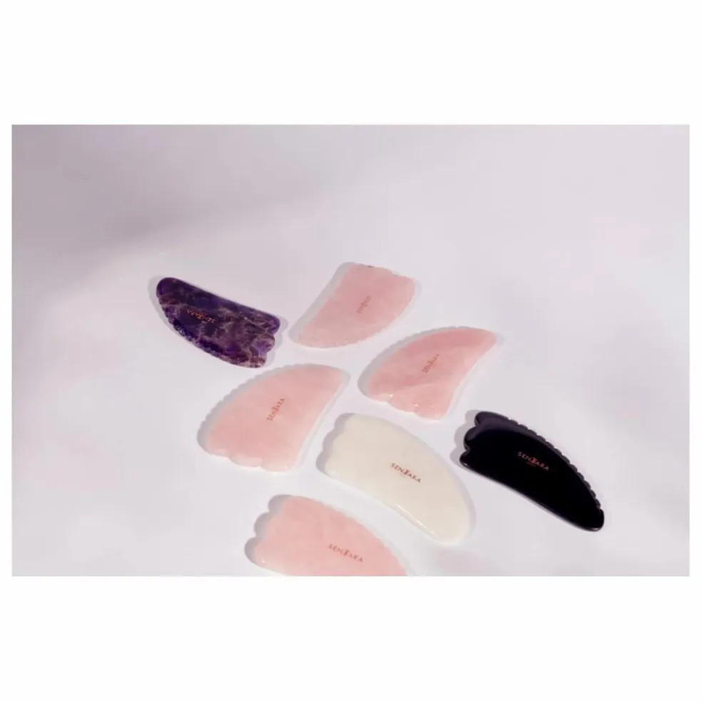 Gua Sha Corne à dents Quartz Rose
