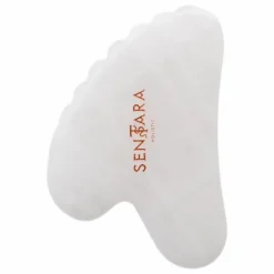 Gua Sha Cœur à dents Jade Blanc
