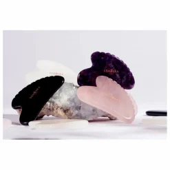 Gua Sha Cœur à dents Quartz Rose
