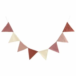 Guirlande décorative fanions | Rose