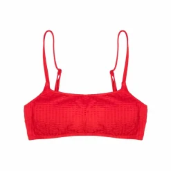 Haut de Maillot de Bain Bralette Gaufré | Rouge
