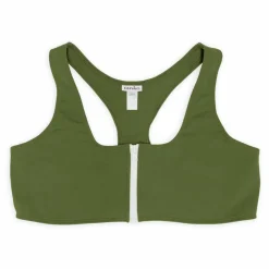 Haut de Maillot de Bain Zippé | Vert kaki