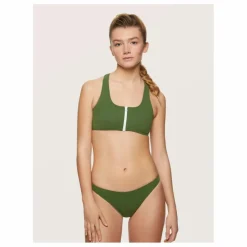 Haut de Maillot de Bain Zippé | Vert kaki