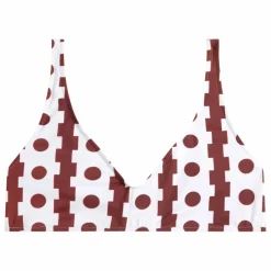 Haut de Maillot Géométrique Fibres Recyclées - Collection Femme | Marron