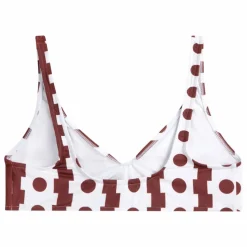 Haut de Maillot Géométrique Fibres Recyclées - Collection Femme | Marron