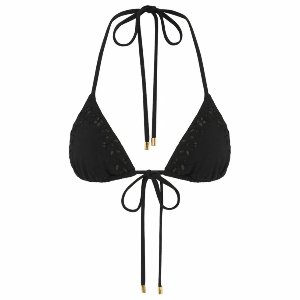 Haut de Maillot Memoir Brodé Fibres Recyclées | Noir