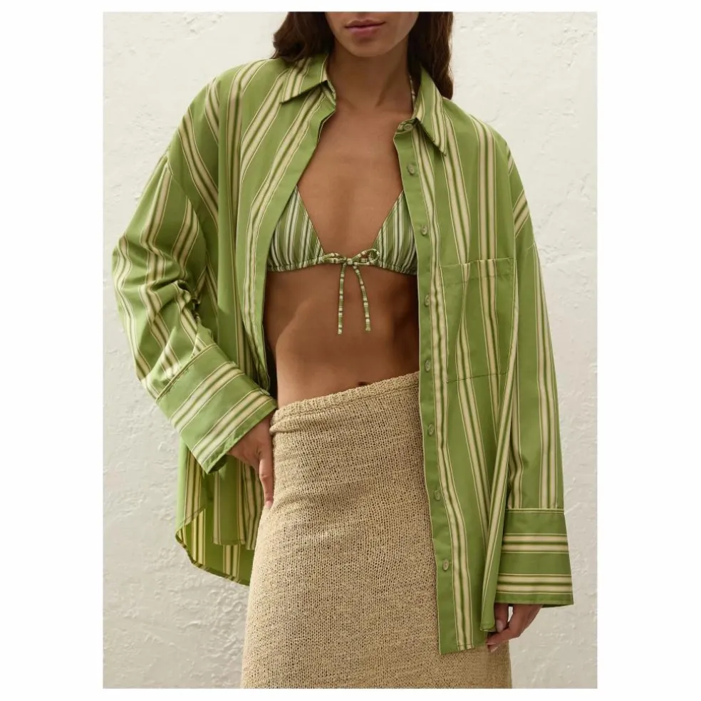 Haut de Maillot Rayures Arabella | Vert