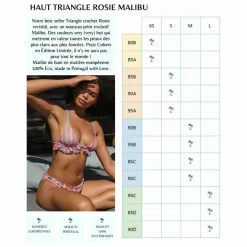 Haut de Maillot Rosie Malibu Crochet Fibres Recècylées | Bleu