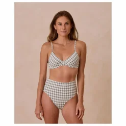 Haut de Maillot Vichy Fibres Recyclées | Sauge
