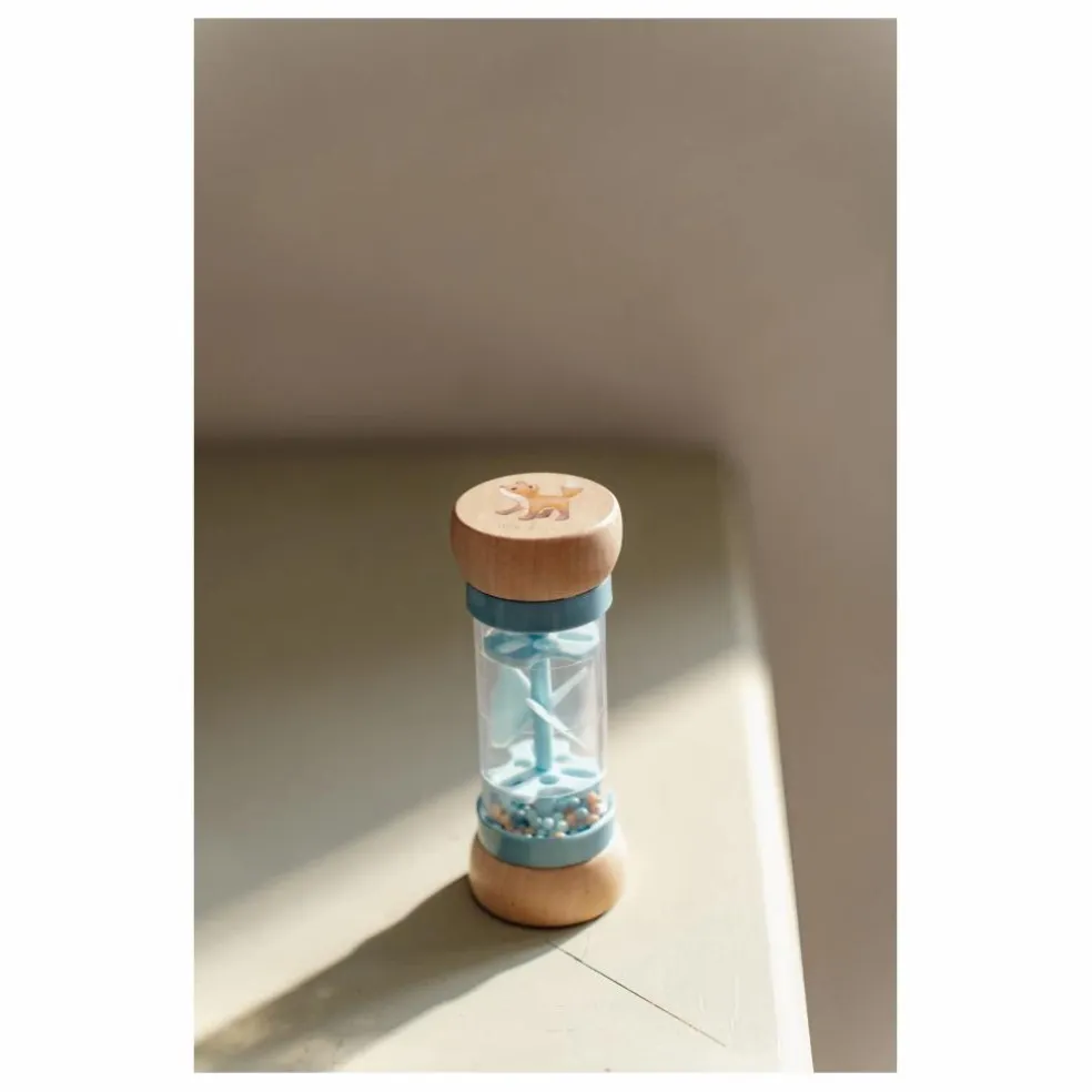 Hochet de pluie en bois FSC - Forest Friends | Bleu