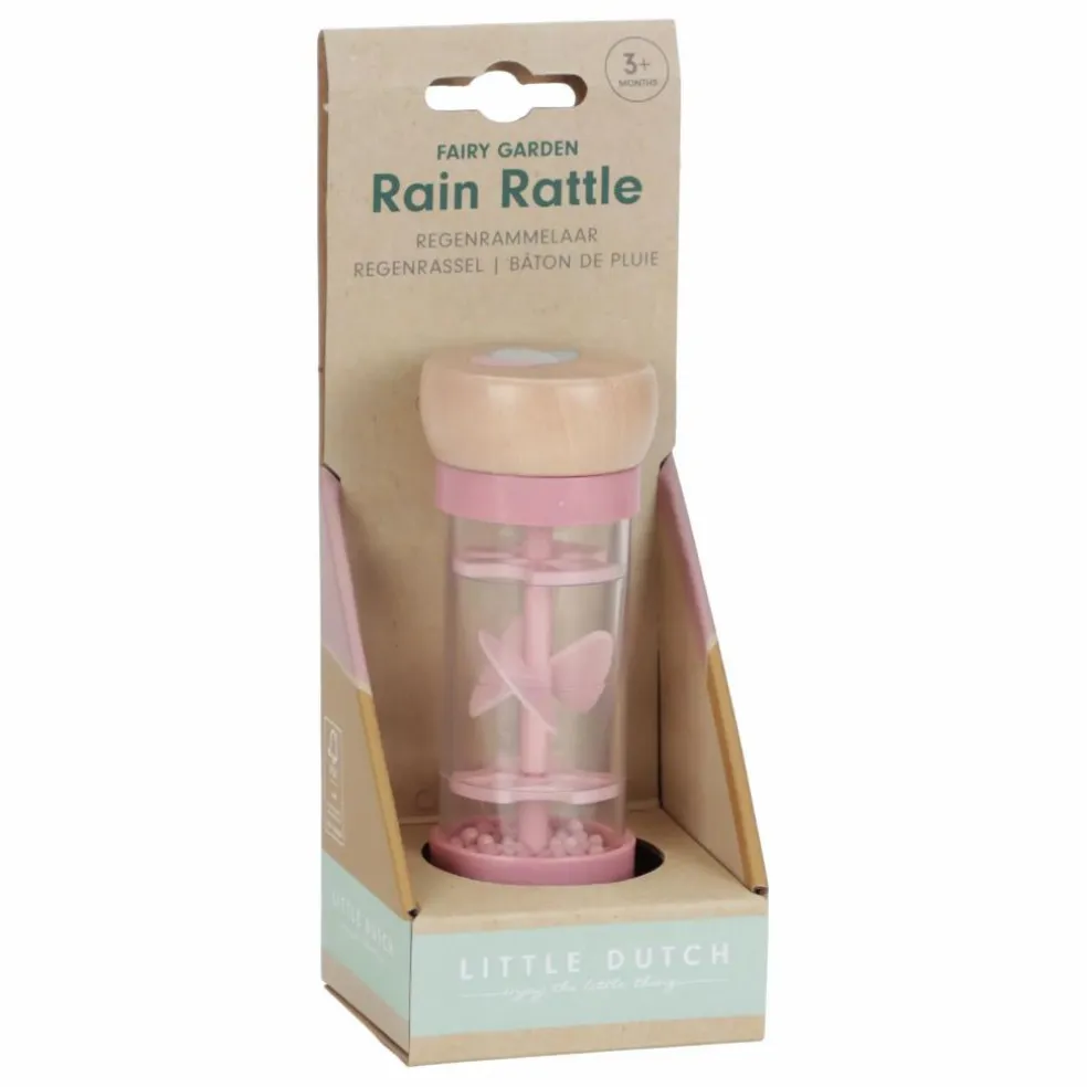 Hochet de pluie en bois FSC - Fairy Garden | Rose