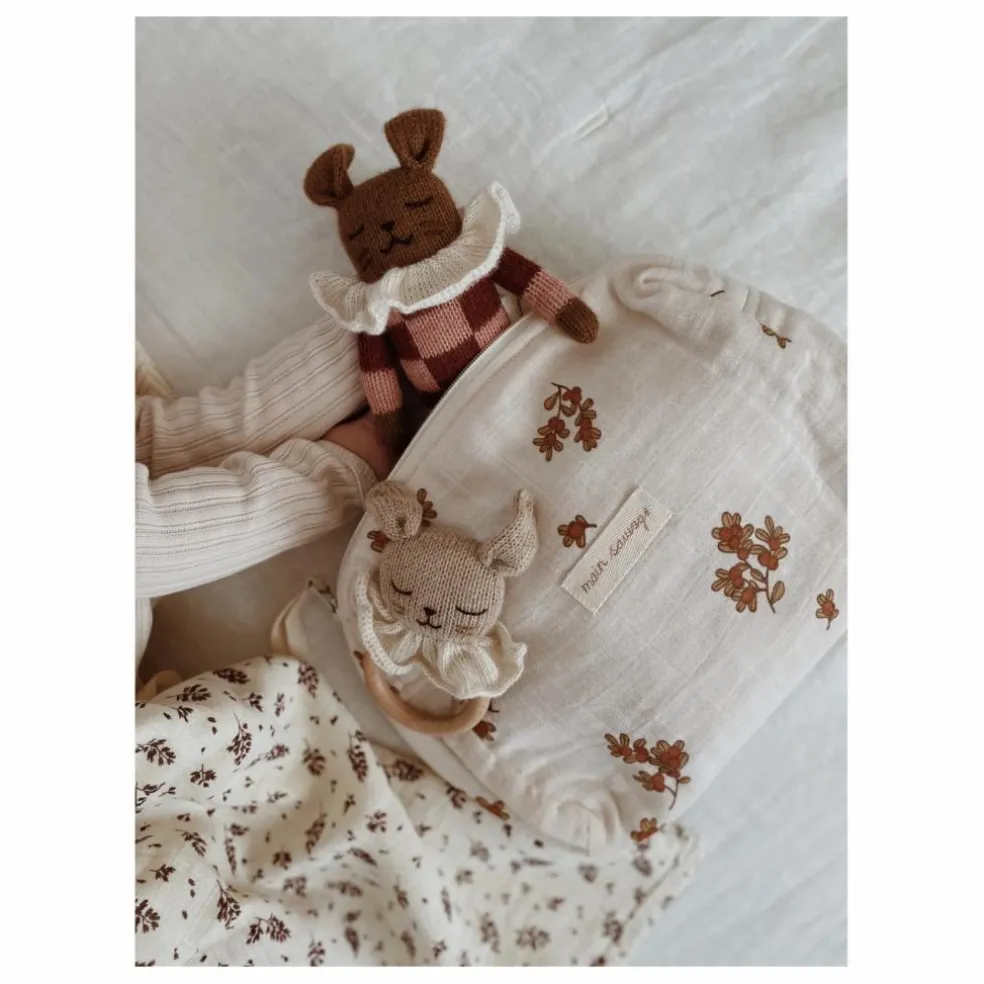 Hochet en bois Lapin | Beige