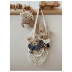 Hochet en bois Lapin | Beige