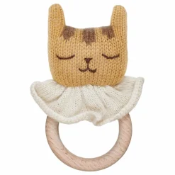 Hochet en bois Tigre | Jaune