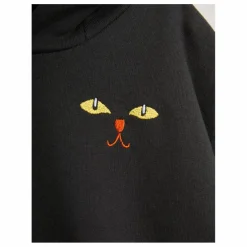 Hoodie Chat Coton Bio | Noir