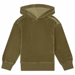 Hoodie en Velours Garçon | Vert kaki