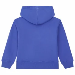 Hoodie Garçon Zippé Coton Bio | Bleu indigo