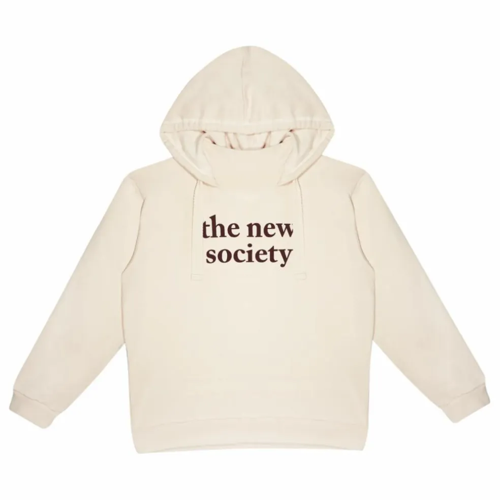 Hoodie Logo Flock | Ecru