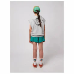 Hoodie Sans Manches Coton Bio | Gris chiné