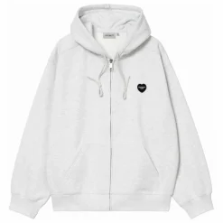 Hoodie Zippé Heart II Hartt | Gris chiné clair